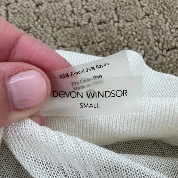 Devon Windsor Mia Tencel Romper White Small - Picture 5 of 5